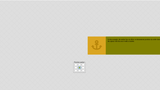 A yellow square is at the center of the page with a small offset to the right. A green rectangle is hanging on the right edge of the yellow square, filling the remaining space of the screen on the right hand side. The green rectangle has some lorem ipsum placeholder text in it.