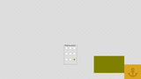 A yellow square is at the bottom right of the screen with an anchor icon on it, There is a green rectangle attachted to it on the left hand side with the bottom of that rectangle at the center of the yellow square