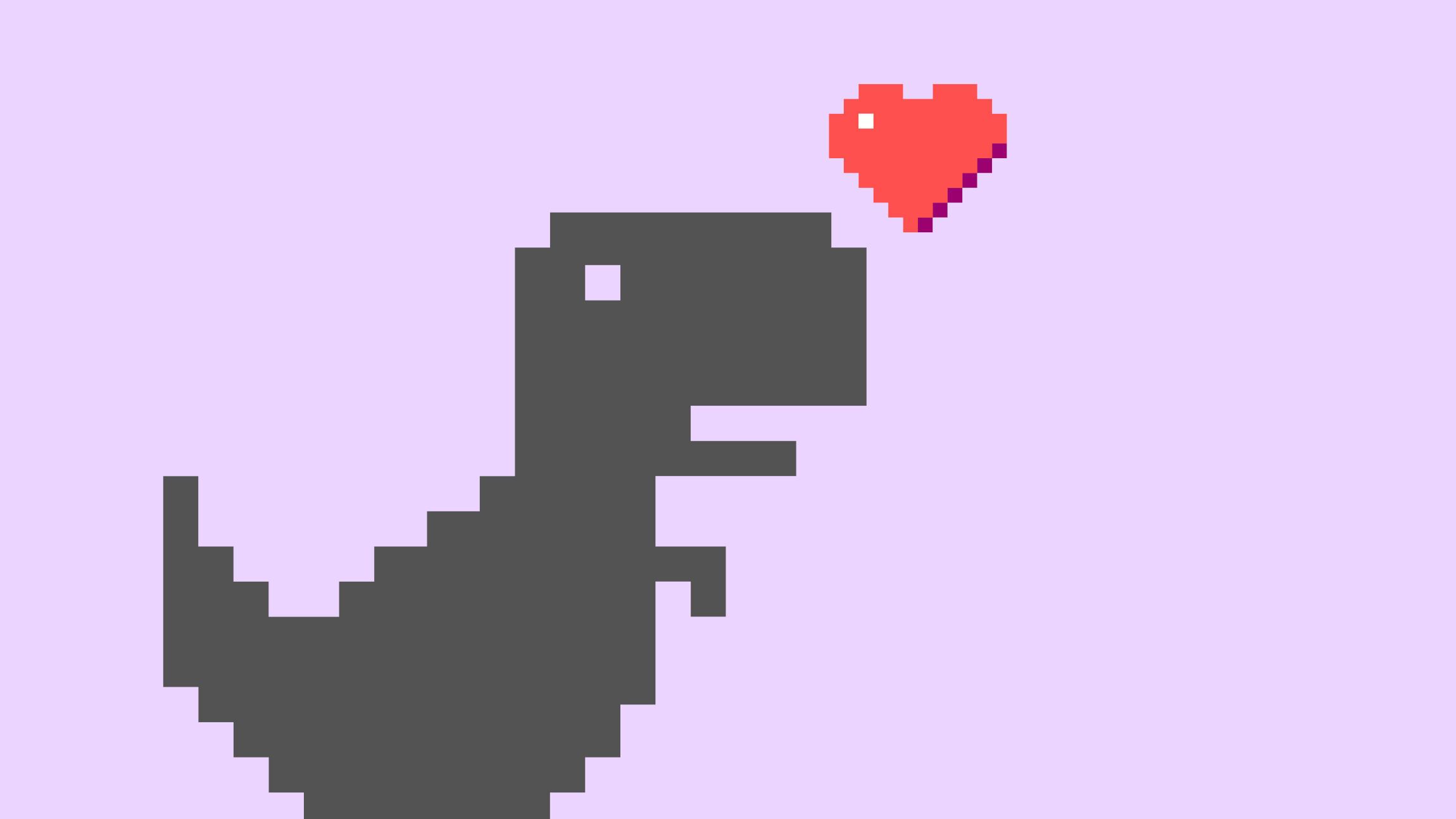 Dino with heart