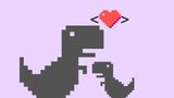 2 Dinos with heart in html