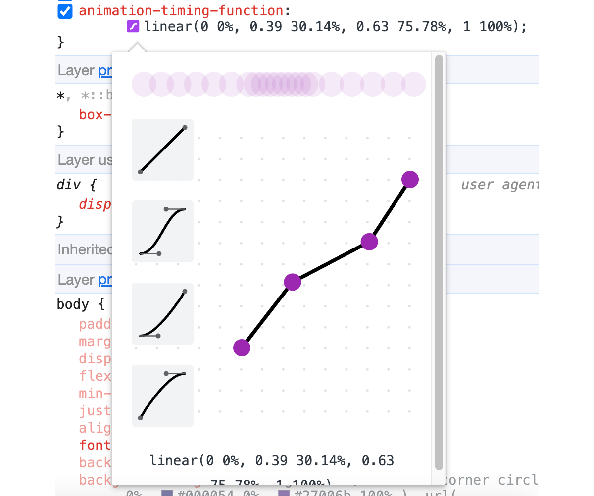 Linear animation timing curve