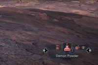 A select in a game where the item in che center is the item selected, there are icons of a d-pad on each sides howing which button to press to scroll left and right, 5 items are visible, the center item is the selected one
