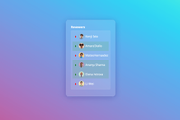 A multiple select showing reviewers without the dropdown, displaying all options inline