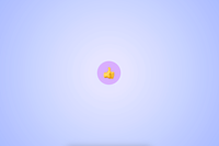 A circle button with a thumbs-up on it