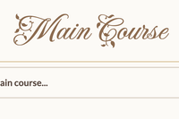 A select in a brownish tint allowing to select a course of a menu