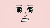 A little manga face drawn with CSS