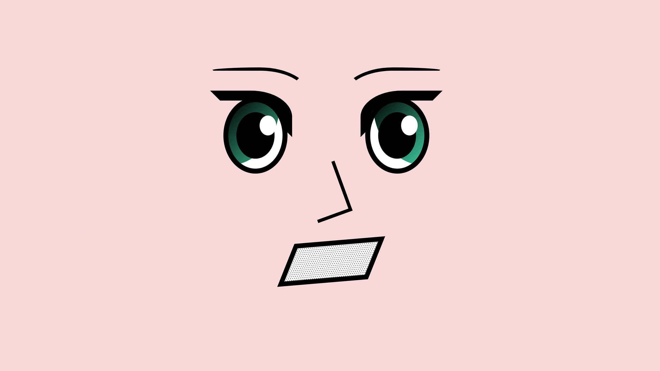 A little manga face drawn with CSS